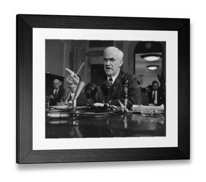 Framed Print : Arthur Watkins Speaking Before a Senate Subcommittee Framed Print : Arthur Watkins Speaking Before a Senate Subcommittee