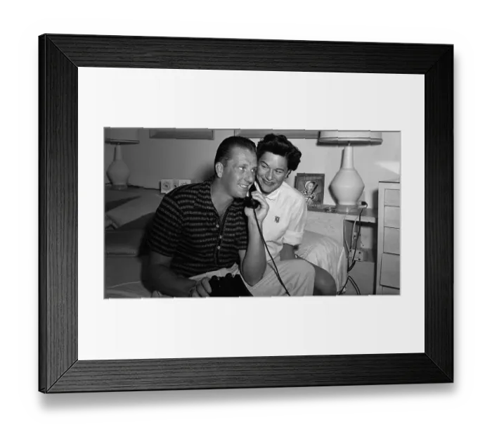 Framed Print : Portrait of Ralph Kiner and Wife Framed Print : Portrait of Ralph Kiner and Wife