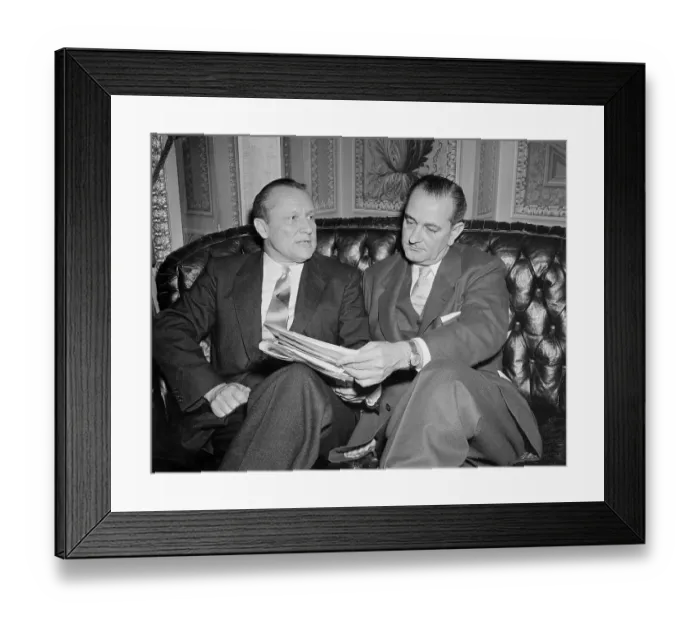 Framed Print : Senator Lyndon Johnson with William Knowland Framed Print : Senator Lyndon Johnson with William Knowland