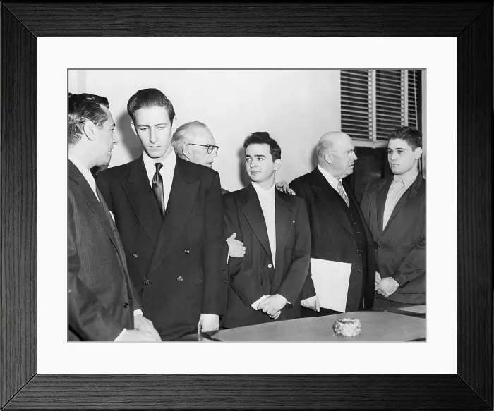 Framed Print : Kill for Thrills suspects and Their Lawyers Framed Print : Kill for Thrills suspects and Their Lawyers