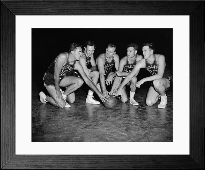 Framed Print : Portrait of Baltimore Bullets Teammates