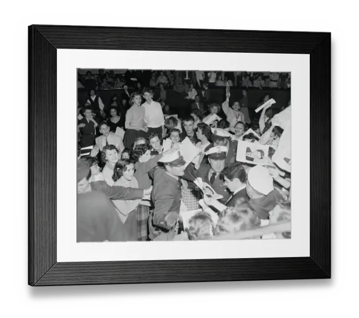 Framed Print : Eddie Fisher Signing Autographs Framed Print : Eddie Fisher Signing Autographs