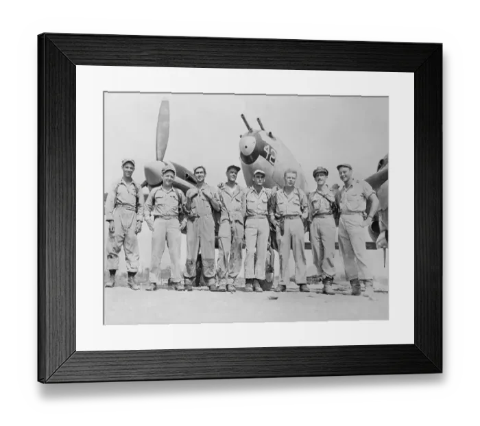 Framed Print : Group Portrait of Leading Fighter Pilots Framed Print : Group Portrait of Leading Fighter Pilots