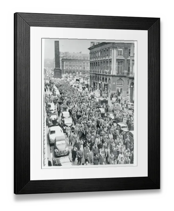 Framed Print : Postal Workers Marching in a Demonstration Framed Print : Postal Workers Marching in a Demonstration