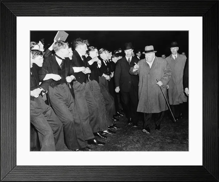 Framed Print : Winston Churchill Visiting His Old School Framed Print : Winston Churchill Visiting His Old School