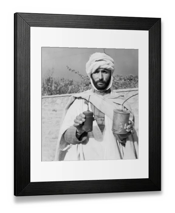 Framed Print : Arab Police With Rebel Explosion in Hand Framed Print : Arab Police With Rebel Explosion in Hand