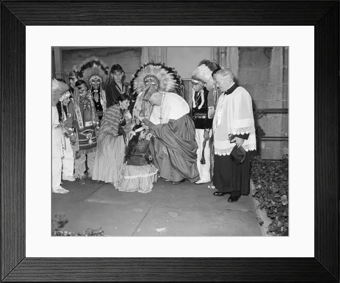 Framed Print : Bishop Holding Mass For Native Americans Framed Print : Bishop Holding Mass For Native Americans