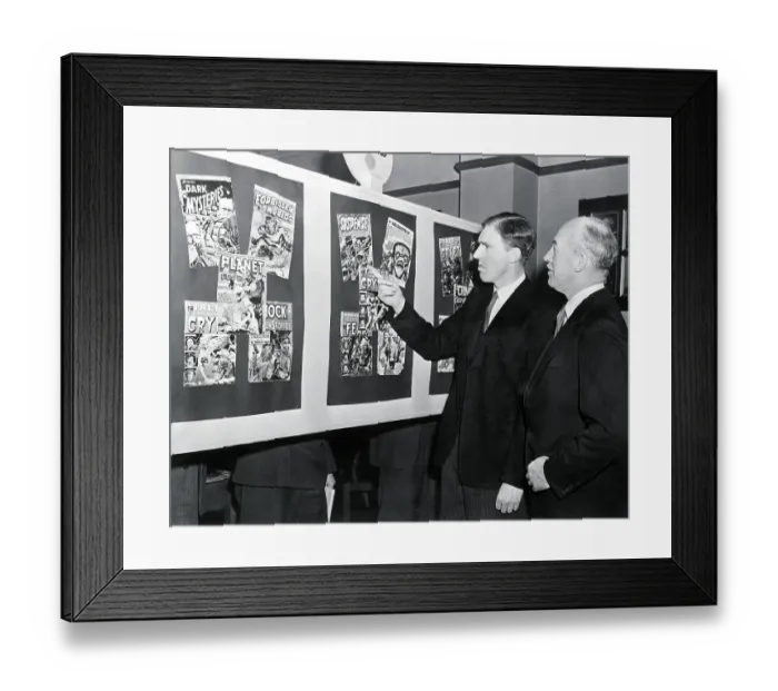 Framed Print : Parliament Sec'Ys Look At Horror Comics Framed Print : Parliament Sec'Ys Look At Horror Comics