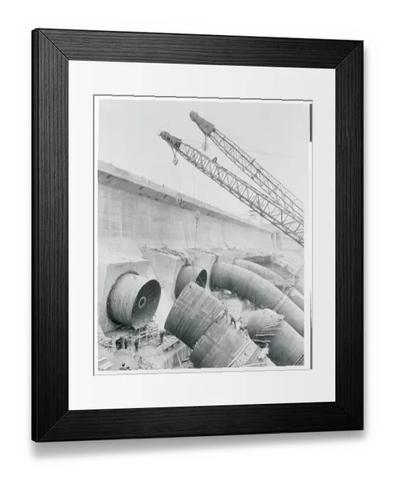 Framed Print : Workmen Creating Dam Framed Print : Workmen Creating Dam