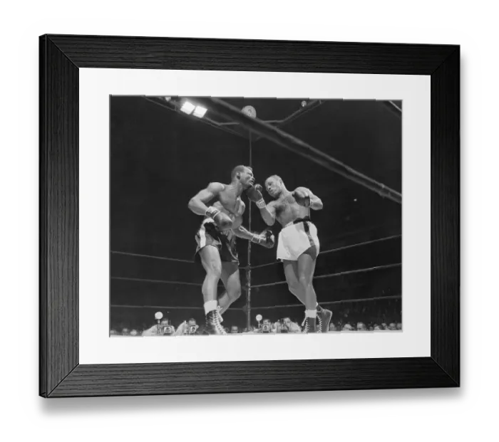 Framed Print : Ralph Jones Boxing Against Hector Constance Framed Print : Ralph Jones Boxing Against Hector Constance