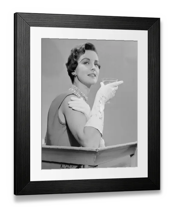 Framed Print : Fashion Model Wearing Evening Gloves by Viola Weinberger Framed Print : Fashion Model Wearing Evening Gloves by Viola Weinberger