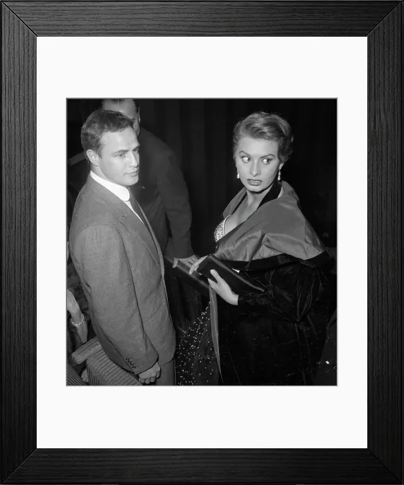 Framed Print : Marlon Brando with Sophia Loren Framed Print : Marlon Brando with Sophia Loren