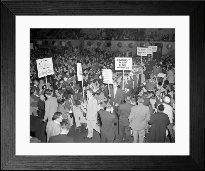 Framed Print : Marchers at Rally for Joseph McCarthy Framed Print : Marchers at Rally for Joseph McCarthy