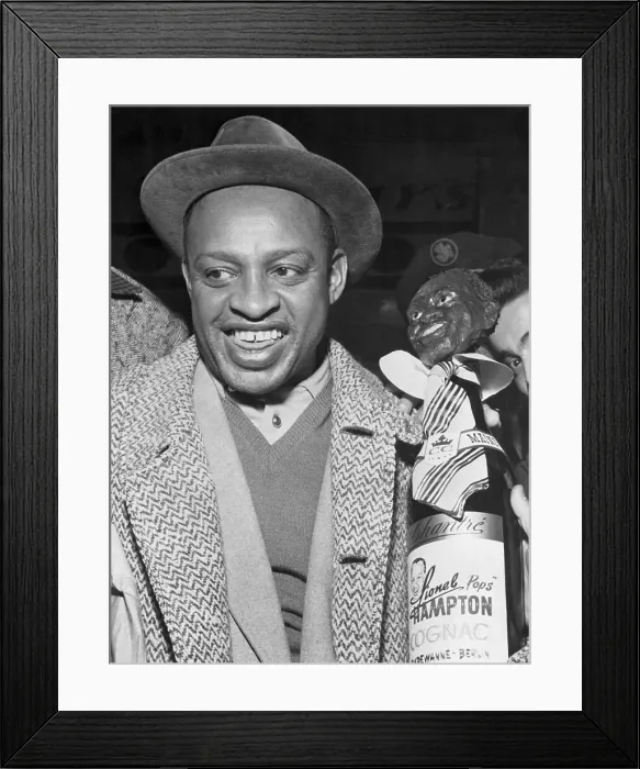 Framed Print : Lionel Hampton Holding Cognac Bottle Framed Print : Lionel Hampton Holding Cognac Bottle