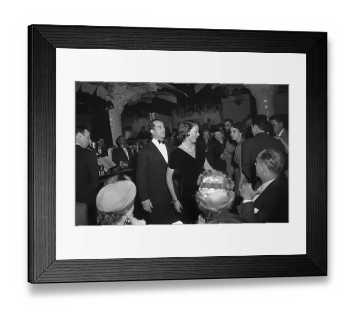 Framed Print : Gene Tierney and Prince Aly Khan at Copacabana Nightclub Framed Print : Gene Tierney and Prince Aly Khan at Copacabana Nightclub