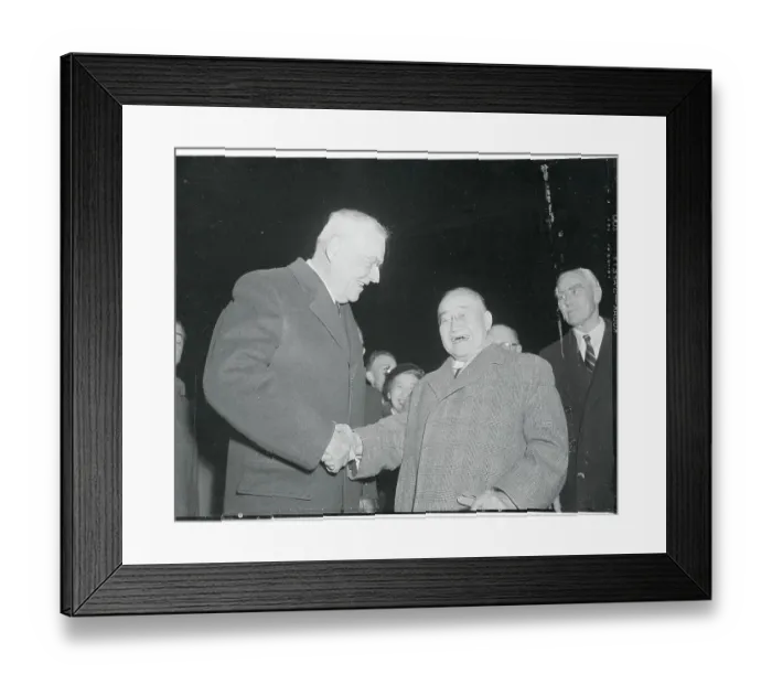 Framed Print : John Foster Dulles and Shigeru Yoshida Framed Print : John Foster Dulles and Shigeru Yoshida