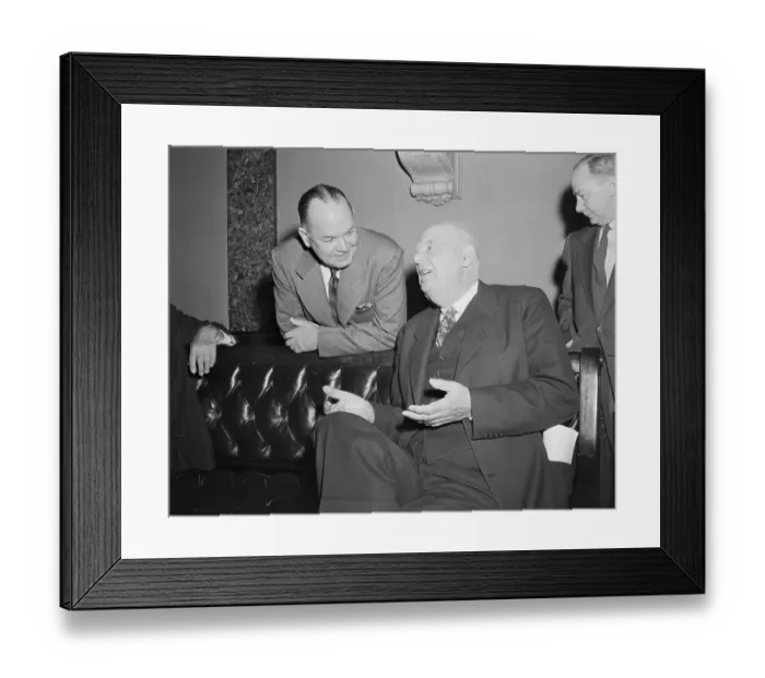 Framed Print : Edgar Dixon Speaking With E.A. Yates Framed Print : Edgar Dixon Speaking With E.A. Yates