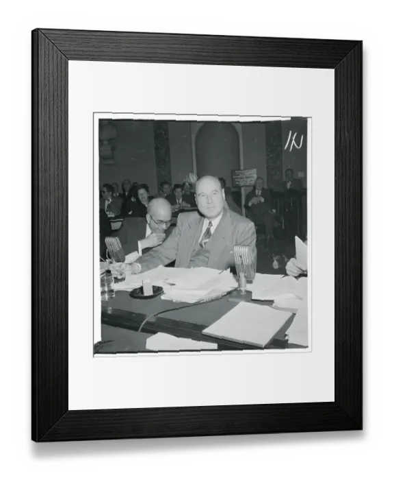 Framed Print : KD Nichols and Lewis Strauss Testifying at AEC Hearing