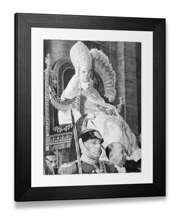 Framed Print : Pope Pius XII Waving