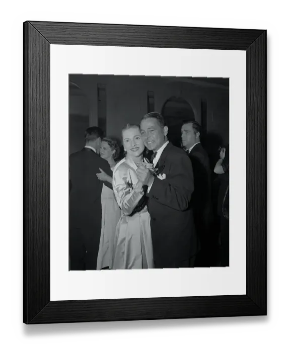 Framed Print : Joan Fontaine Dancing With Her Husband Framed Print : Joan Fontaine Dancing With Her Husband
