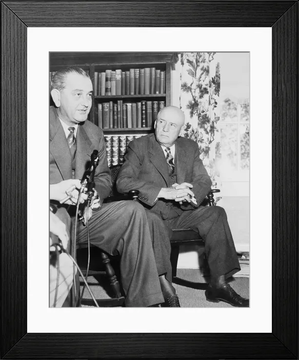 Framed Print : Portrait of Lyndon Johnson with Sam Rayburn Framed Print : Portrait of Lyndon Johnson with Sam Rayburn