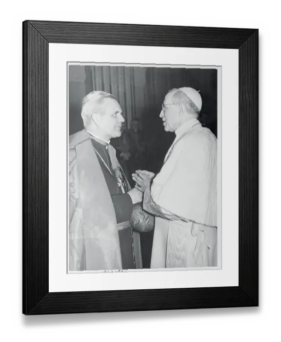 Framed Print : Pope Pius XII Talking With Paolo Cardinal Leger Framed Print : Pope Pius XII Talking With Paolo Cardinal Leger
