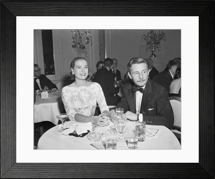 Framed Print : Grace Kelly at Party with Oleg Cassini Framed Print : Grace Kelly at Party with Oleg Cassini