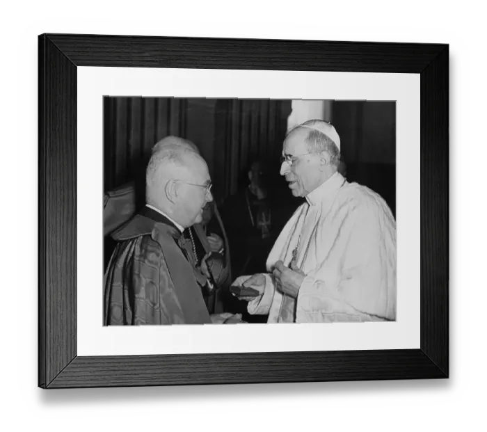 Framed Print : Pope Pius XII Talking With Francis Cardinal Spellman Framed Print : Pope Pius XII Talking With Francis Cardinal Spellman