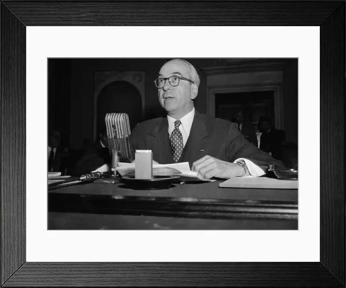Framed Print : Lewis Strauss Testifying at a Hearing