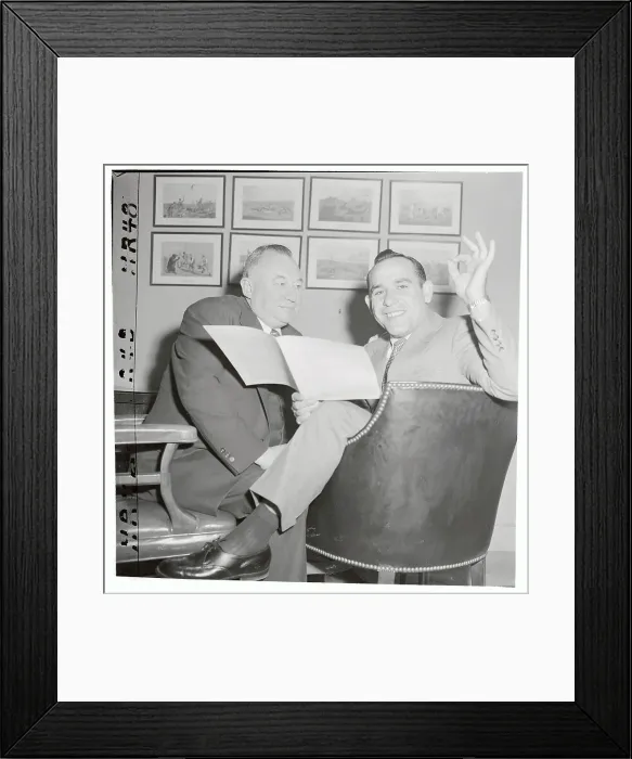 Framed Print : Yogi Berra with George Weiss Framed Print : Yogi Berra with George Weiss