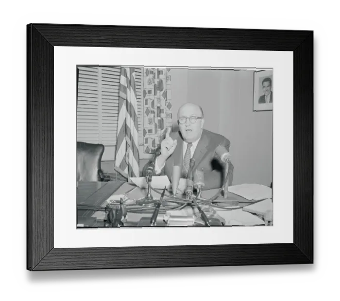 Framed Print : Portrait of Leonard W. Hall