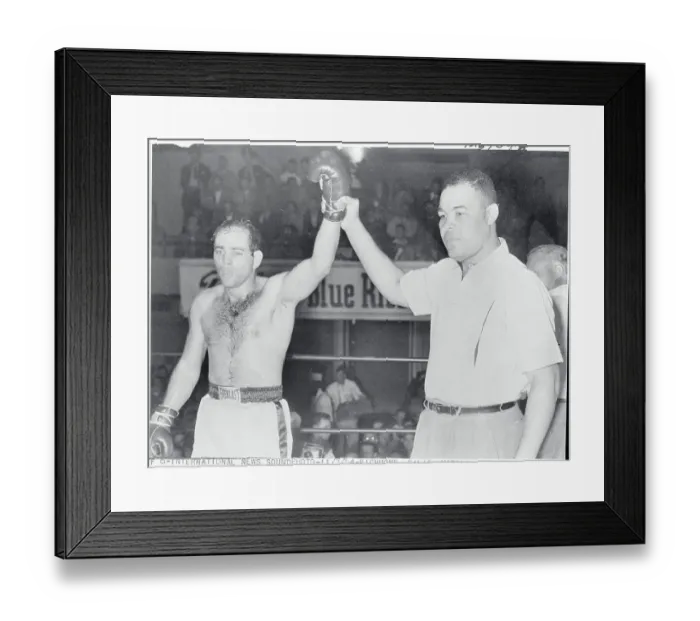 Framed Print : Joe Louis Holding Up Carl Olson's Arm Framed Print : Joe Louis Holding Up Carl Olson's Arm