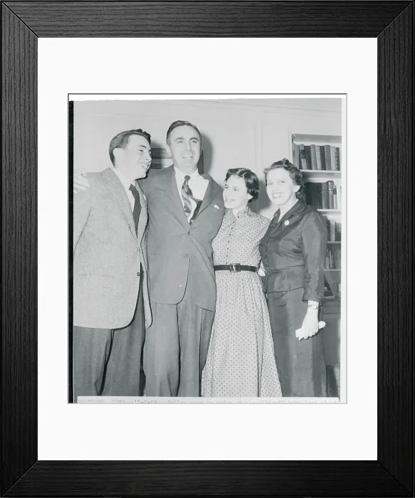 Framed Print : Portrait of Abraham Ribicoff With His Family Framed Print : Portrait of Abraham Ribicoff With His Family