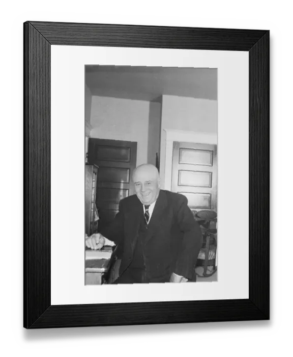 Framed Print : Sam Rayburn Sitting on Desk in Office Framed Print : Sam Rayburn Sitting on Desk in Office