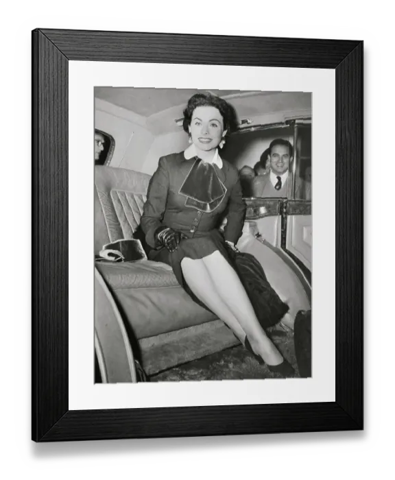 Framed Print : Jeanne Craine Sitting in Car Framed Print : Jeanne Craine Sitting in Car