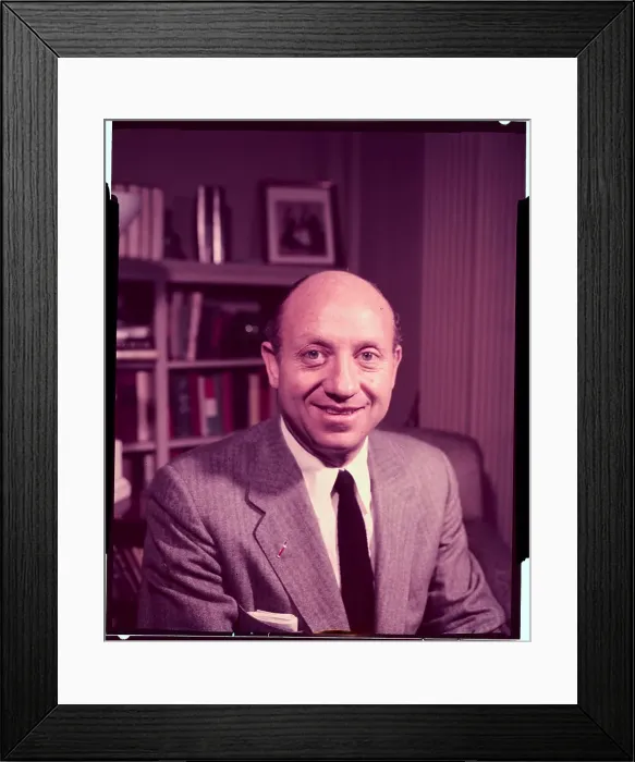 Framed Print : Jacob K. Javits Sitting in Front of Bookshelf Framed Print : Jacob K. Javits Sitting in Front of Bookshelf