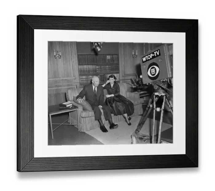 Framed Print : The Eisenhowers on Camera Framed Print : The Eisenhowers on Camera