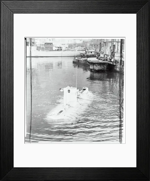 Framed Print : A Bathiscape Descending Into the Water Framed Print : A Bathiscape Descending Into the Water