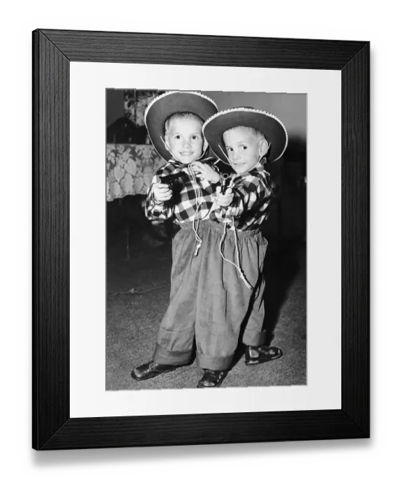 Framed Print : Portrait of Ronnie and Donnie Galyon Framed Print : Portrait of Ronnie and Donnie Galyon