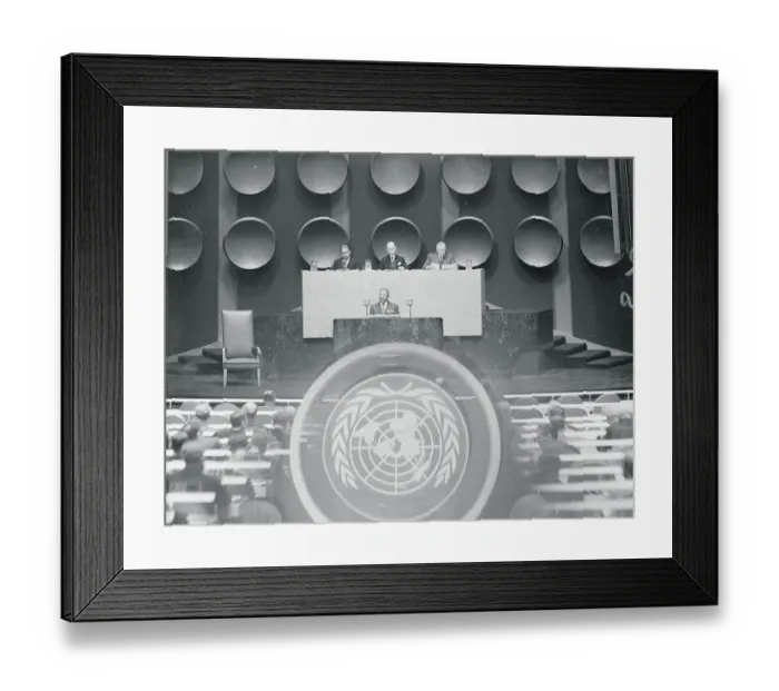 Framed Print : William Tubman Addressing the United Nations Framed Print : William Tubman Addressing the United Nations