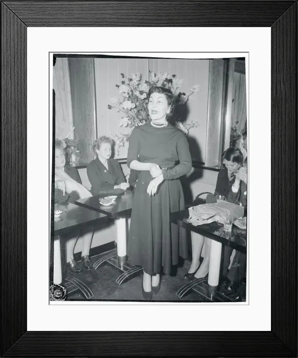 Framed Print : Doria Chafik Speaking Framed Print : Doria Chafik Speaking
