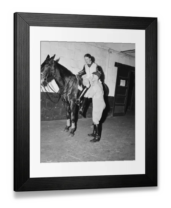 Framed Print : Groom Helping Mrs. Lis Hartel Framed Print : Groom Helping Mrs. Lis Hartel