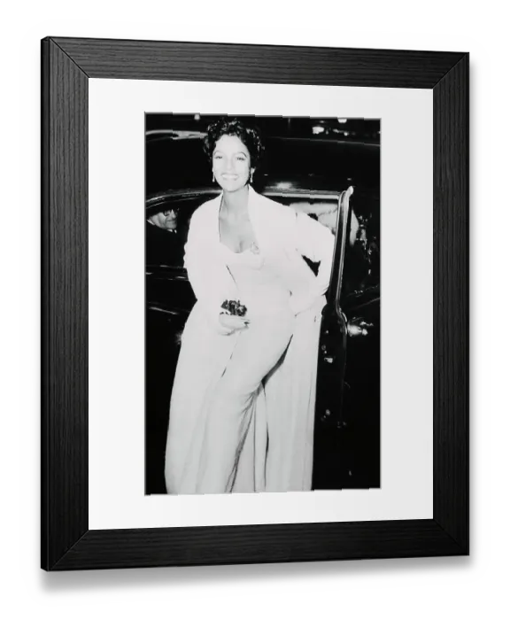 Framed Print : Actress Dorothy Dandridge Exiting Car at Movie Premiere Event Framed Print : Actress Dorothy Dandridge Exiting Car at Movie Premiere Event
