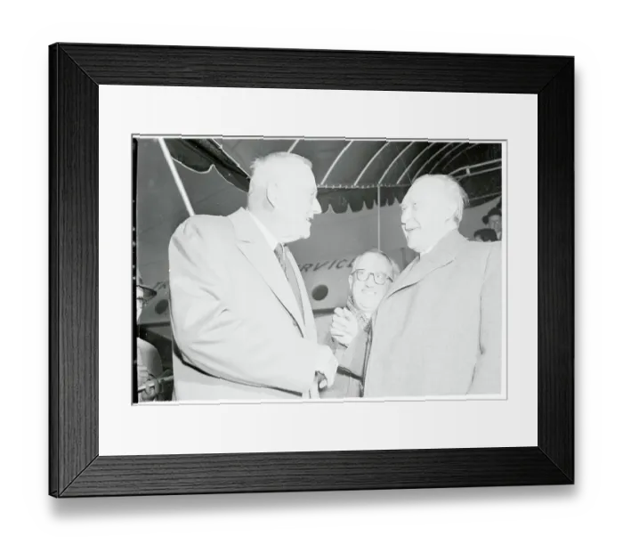 Framed Print : John Foster Dulles Speaking With Konrad Adenauer Framed Print : John Foster Dulles Speaking With Konrad Adenauer
