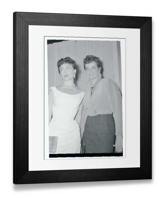 Framed Print : Jeanne Crain with Jane Russell Framed Print : Jeanne Crain with Jane Russell