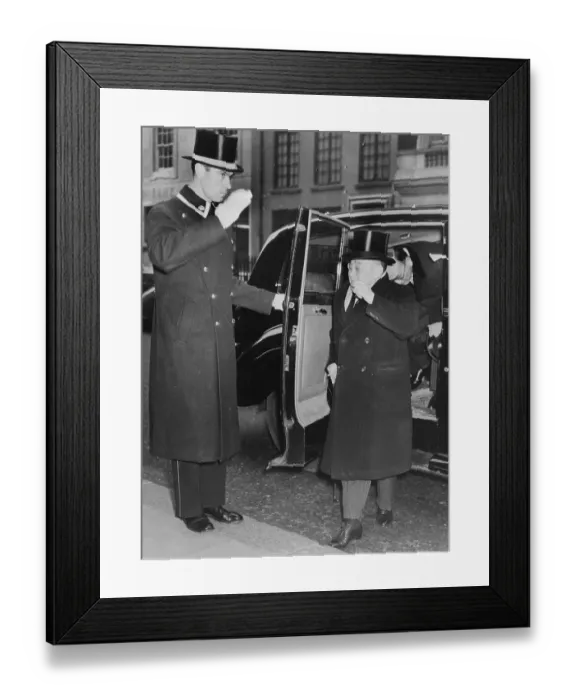 Framed Print : Shigeru Yoshida Leaving Automobile Framed Print : Shigeru Yoshida Leaving Automobile