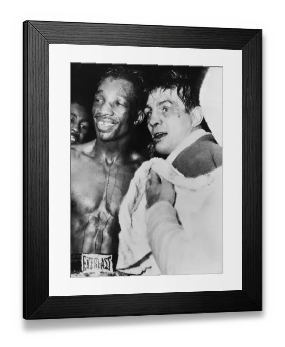 Framed Print : Sandy Saddler Boxing Ray Famechon Framed Print : Sandy Saddler Boxing Ray Famechon