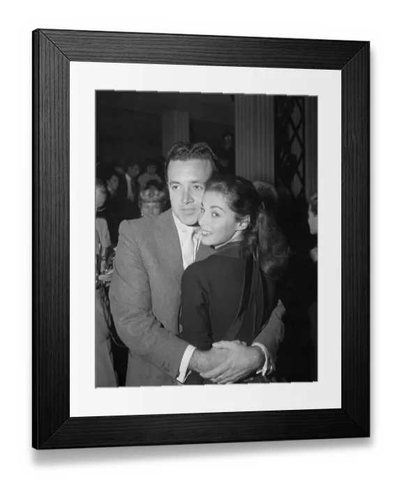 Framed Print : Vic Damone and Pier Angeli Embracing Framed Print : Vic Damone and Pier Angeli Embracing