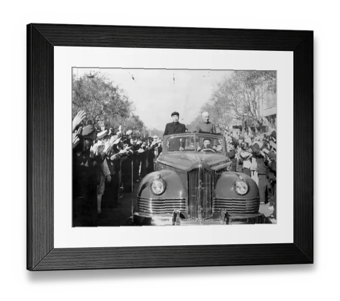 Framed Print : Jawaharlal Nehru and Chou En-Lai Riding in Motorcade Framed Print : Jawaharlal Nehru and Chou En-Lai Riding in Motorcade
