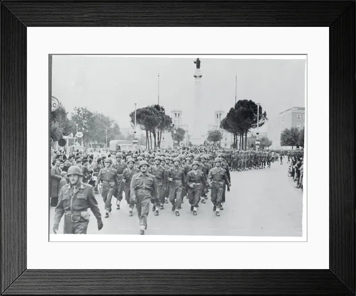 Framed Print : Italian Troops Moving to Trieste Framed Print : Italian Troops Moving to Trieste